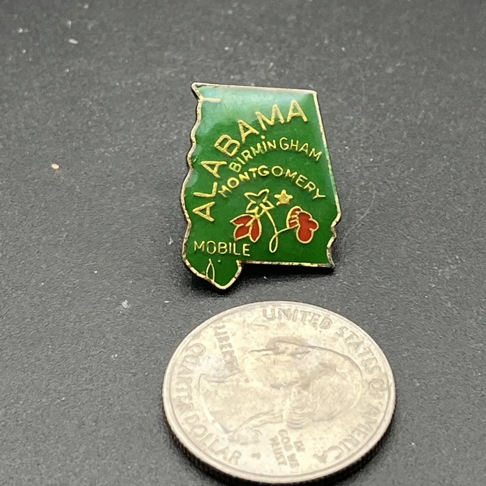 Alabama Mobile Montgomery State Outline United States Of America‎ Lapel Hat Pin